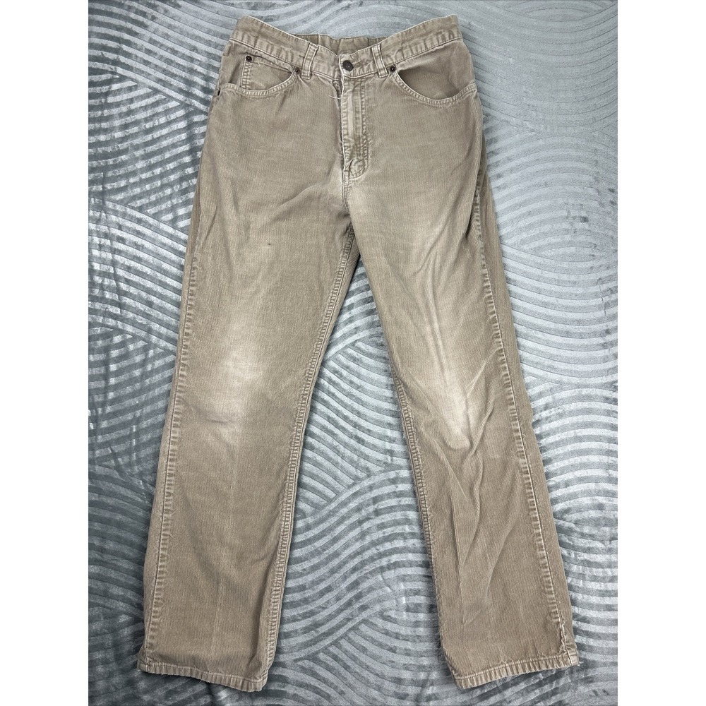 Vintage Levi's Corduroy Pants Mens 30 X 28* Measured Beige Orange Tab